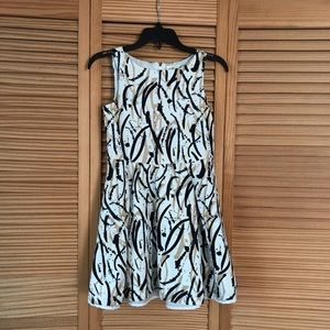 Girls Crazy 8 Black, White & Gold Sleeveless Dress